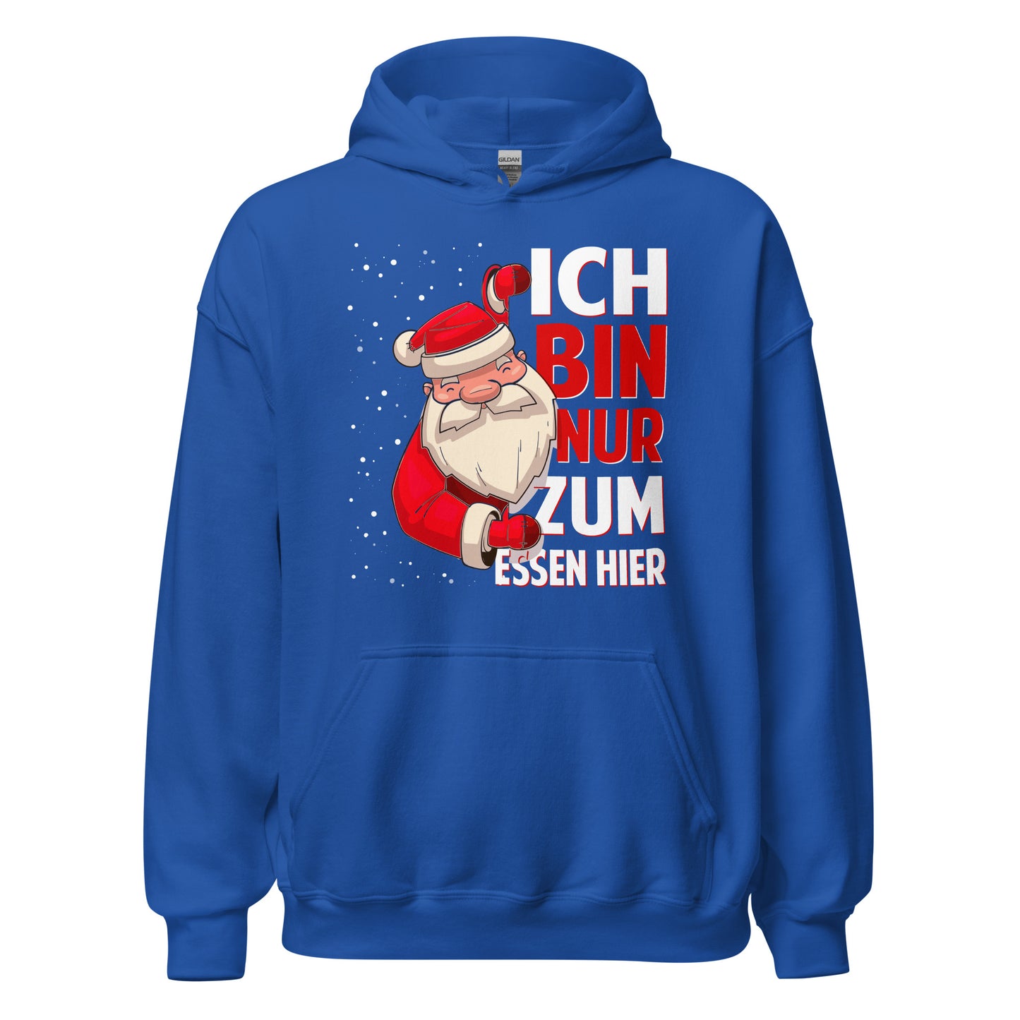 Ich bin nur zum Essen hier! Weihnachts-Spaß Hoodie - Lustiger Kapuzenpullover für Festtagsfreude