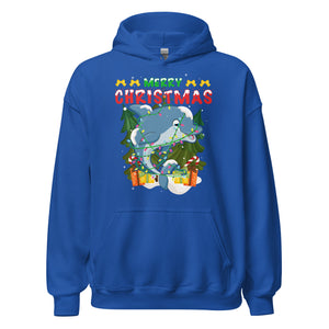 Merry Christmas Dolphin Hoodie - Weihnachtsfreude mit einem verspielten Delfin-Touch