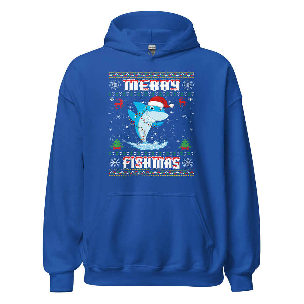 Merry Christmas Fishmas Hoodie - Lustiges Hai-Design für festliche Stimmung