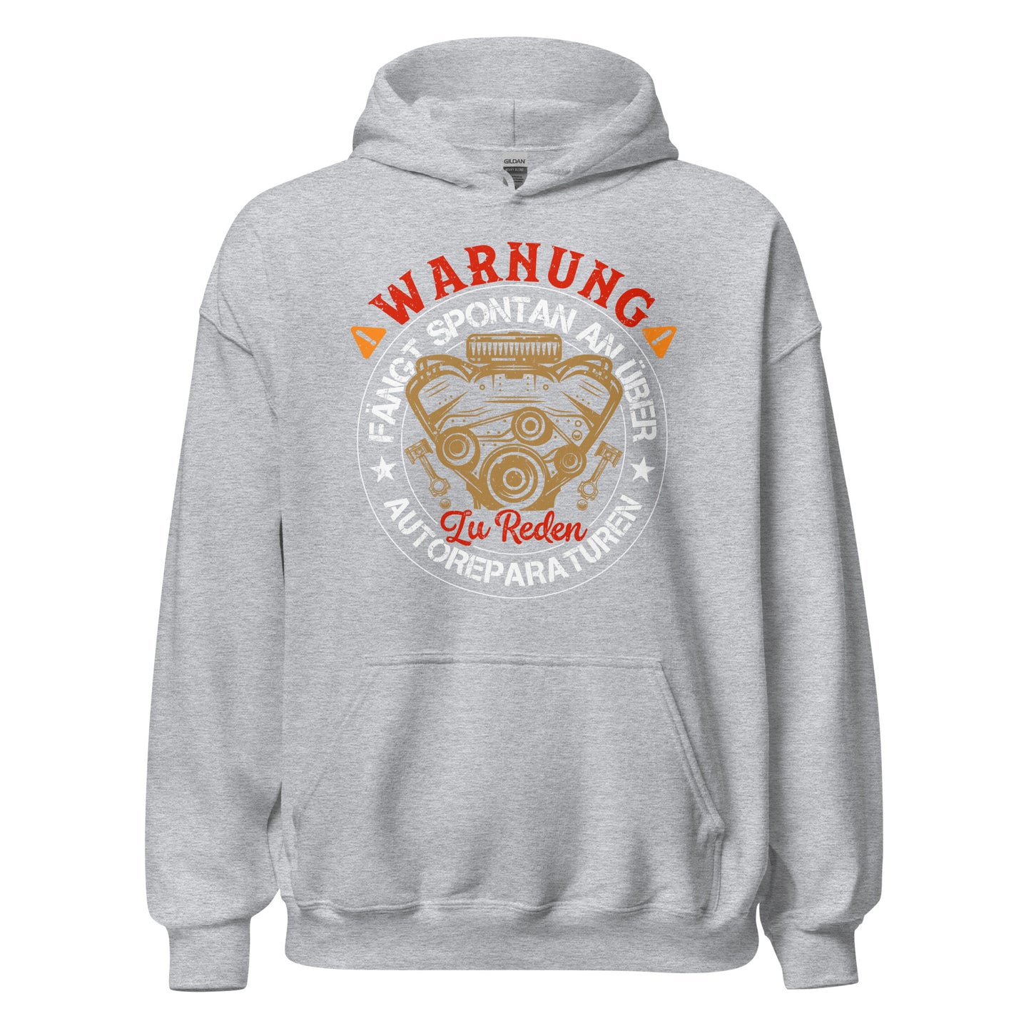 Warnung, spricht einfach so über Autoreparaturen Hoodie | Stylischer Kapuzenpullover für Autoliebhaber