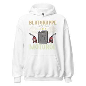 Blutgruppe Motoröl Hoodie | Stylischer Kapuzenpullover für Auto-Enthusiasten