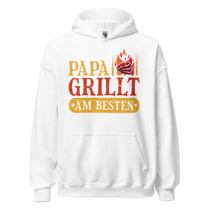 Trendiger Papa Grill-Kapuzenpullover | Spruch: "Papa GRILLT am besten!"