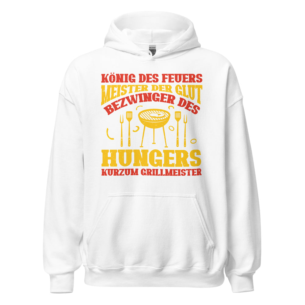 König des Feuers! Meister der Glut! Grillmeister! Hochwertiger Hoodie