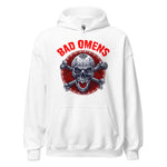 Bad Omens! Schlechtes Omen! Totenkopf Style Hoodie | Unheimlicher Kapuzenpullover