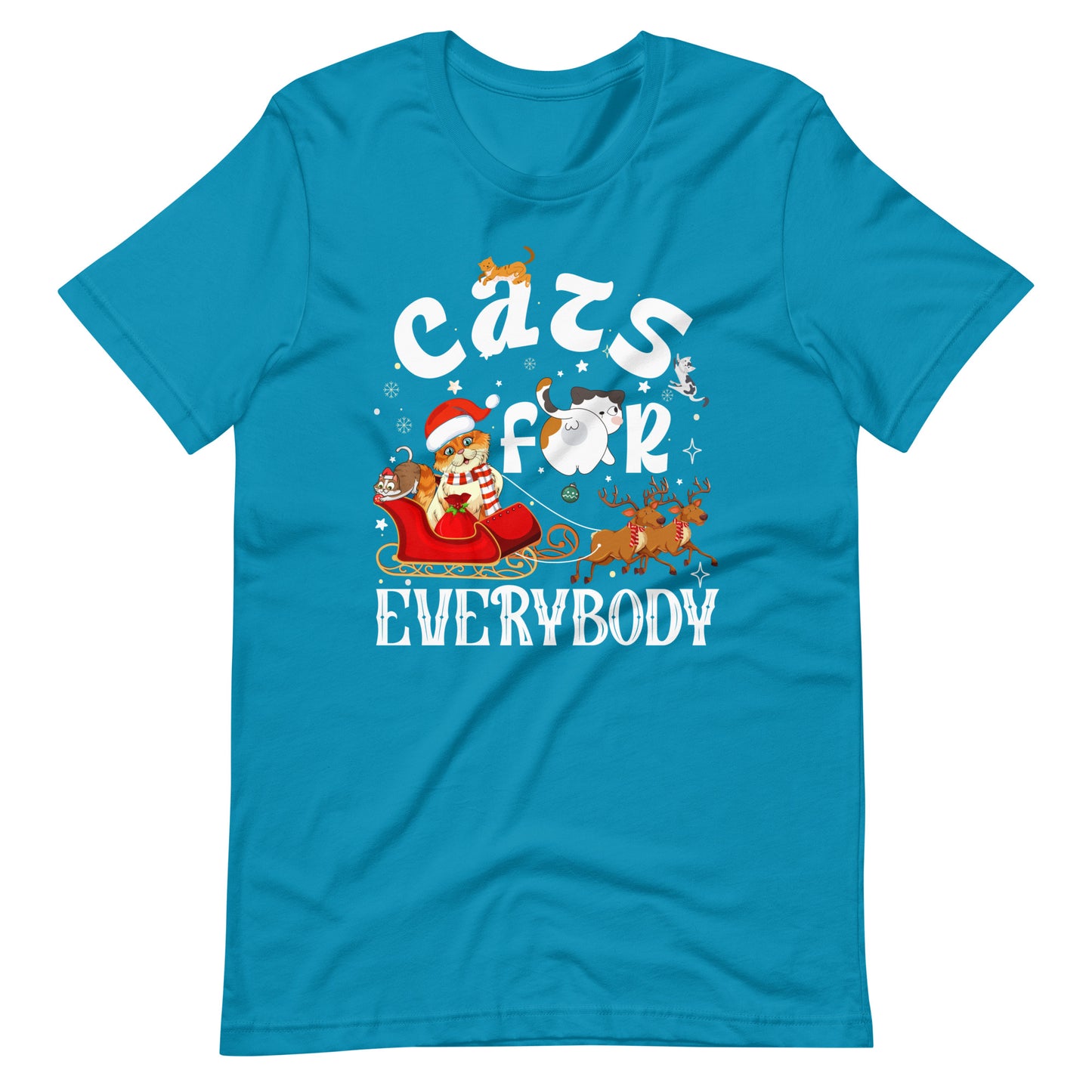 Cats for everybody - Einzigartiges Weihnachten Katzen T-Shirt für Tierliebhaber