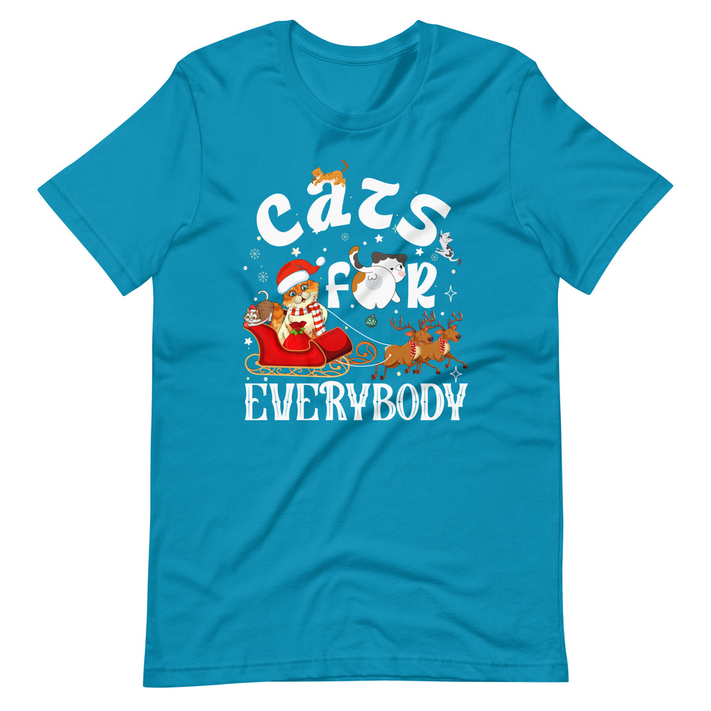 Cats for everybody - Einzigartiges Weihnachten Katzen T-Shirt für Tierliebhaber