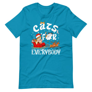 Cats for everybody - Einzigartiges Weihnachten Katzen T-Shirt für Tierliebhaber