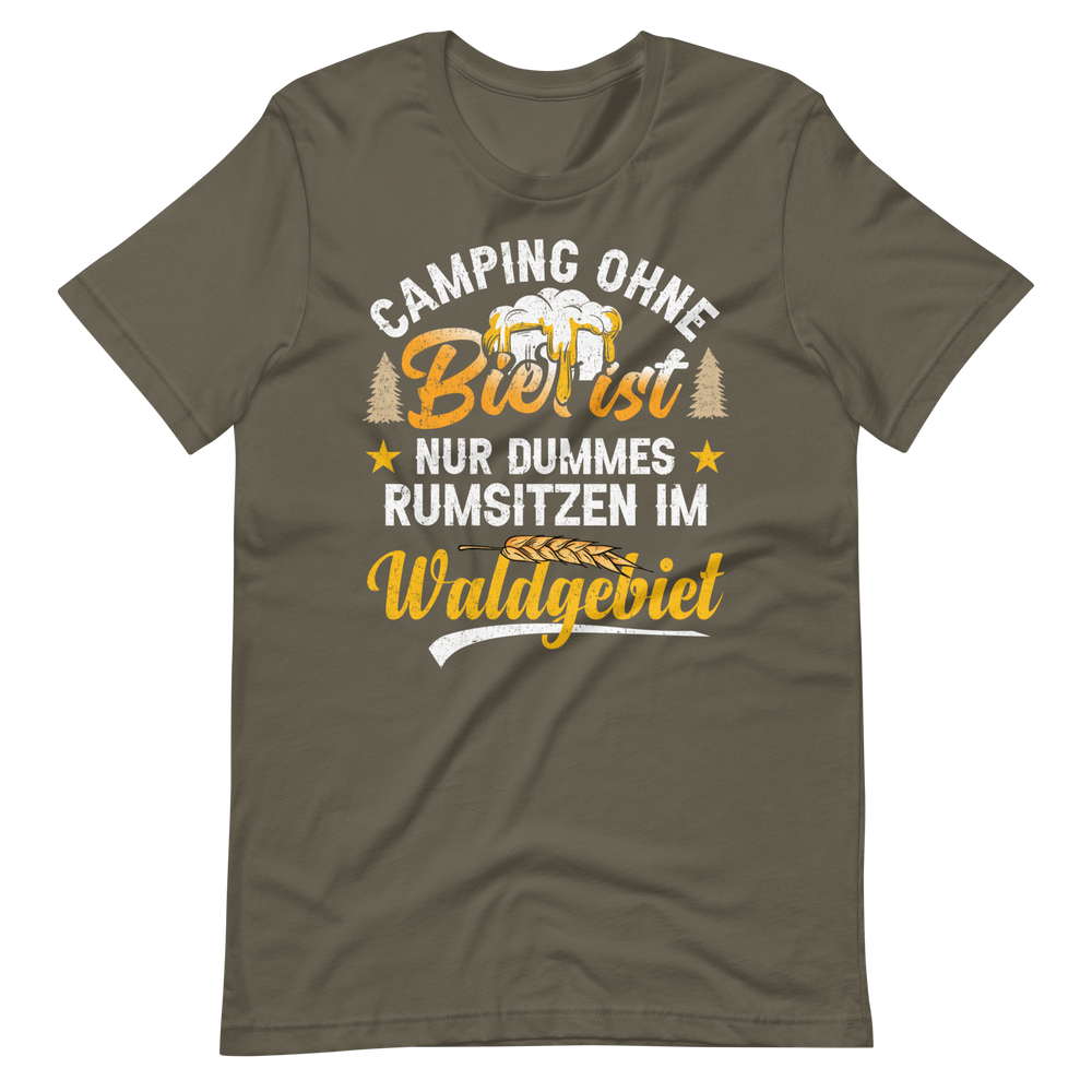 Camping T-Shirt mit witzigem Spruch - Kein Bier, kein Spaß