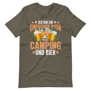 Camping und Bier T-Shirt für einfache Männer