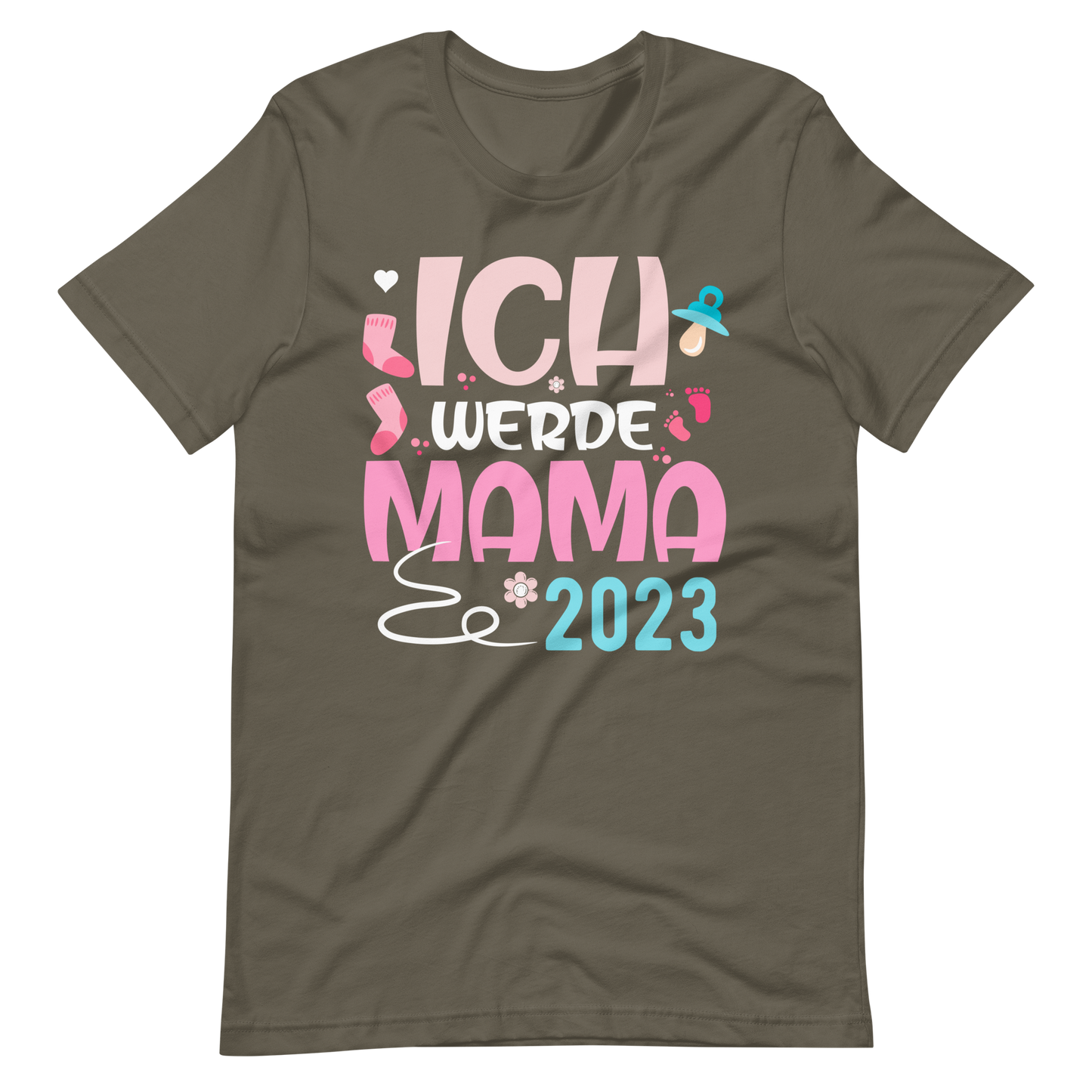 Lustiges T-Shirt "Ich werde Mama - 2023" für werdende Mütter
