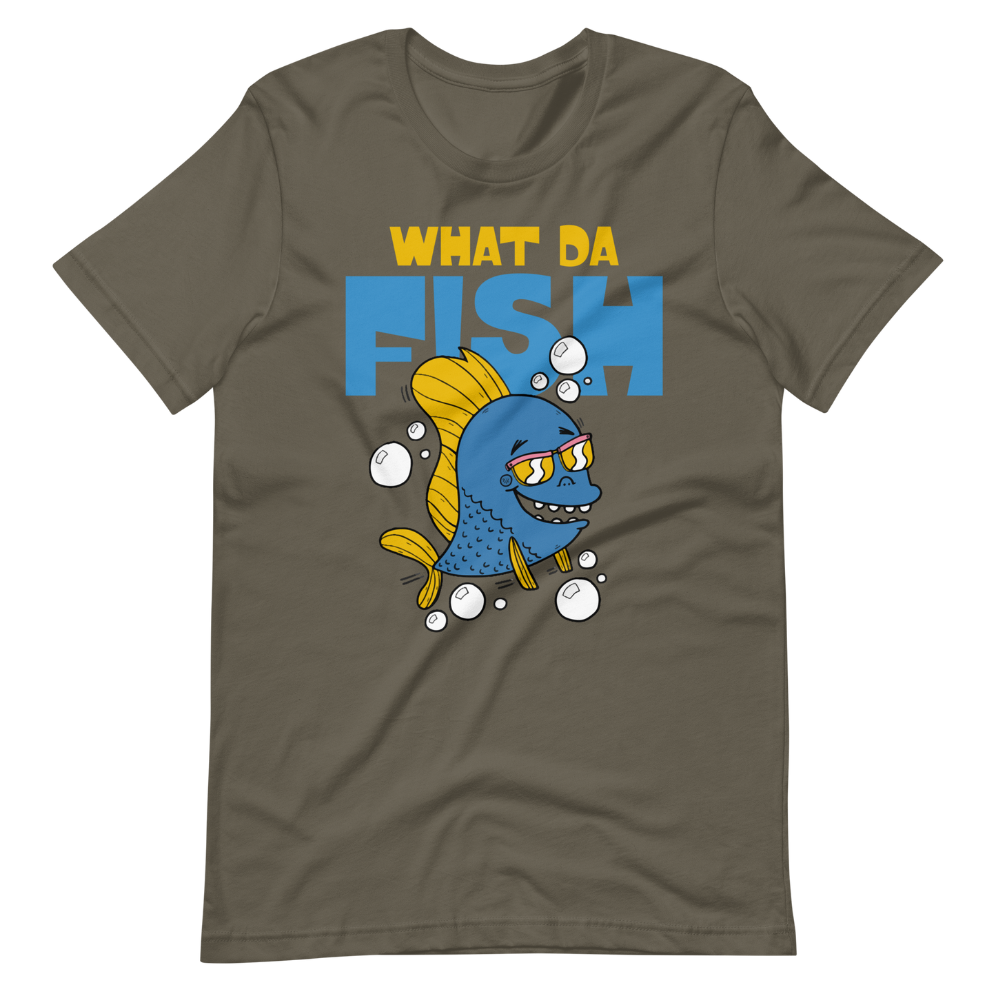 Kaufe jetzt mein lustiges T-Shirt "Lustiger Angler, was der Fisch"
