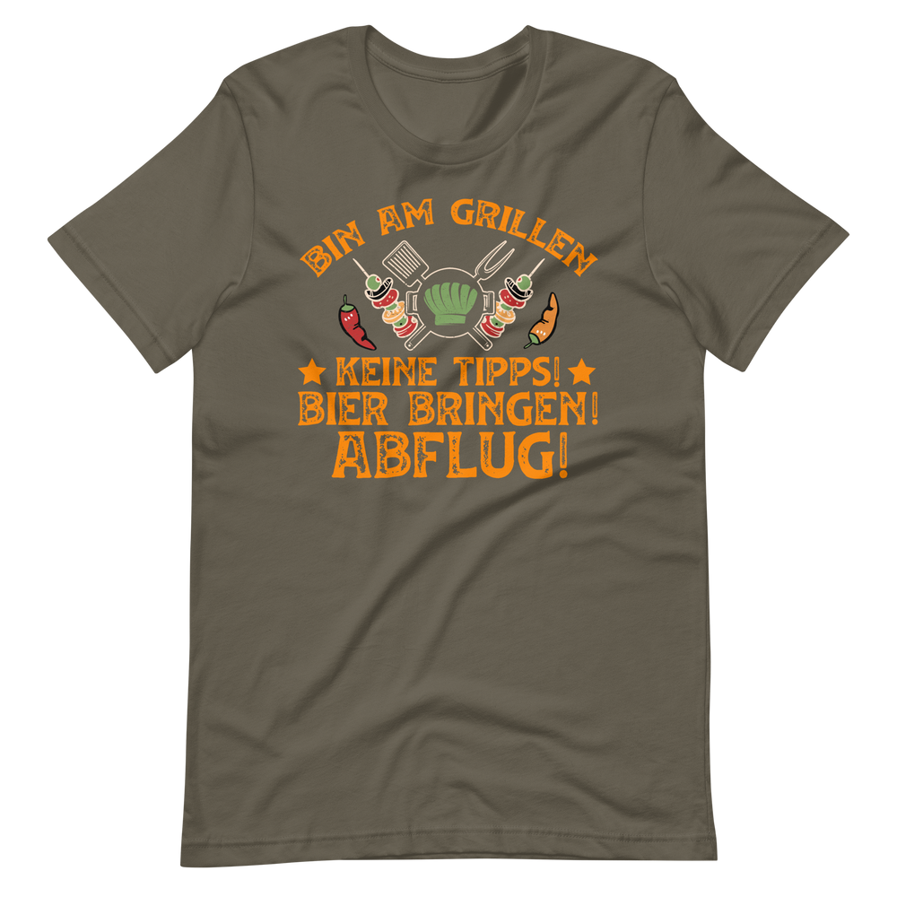 Lustiges Grill T-Shirt - Bin am Grillen!