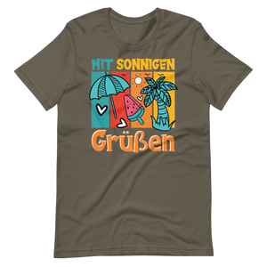 Sommer-T-Shirt "Sonnige Grüße!" | Positiver Style