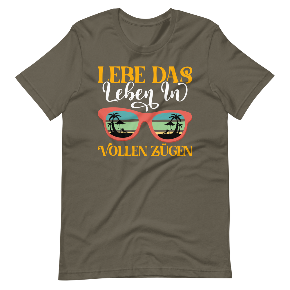 Sommer-T-Shirt "Lebe das Leben!" | Positiver Style