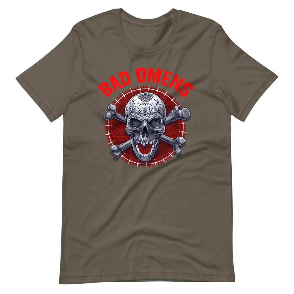 Coole T-Shirt Bad Omens! Totenkopf Style! | Unheilvoller Look