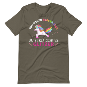 Lustiges T-Shirt "Kein Regenbogen, nur GLITZER!" | Witziger Spruch