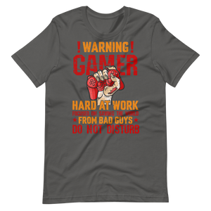 Gamer Hard at Work Shirt! Gaming T-Shirt Fun Gamer Gamelover Funny Working