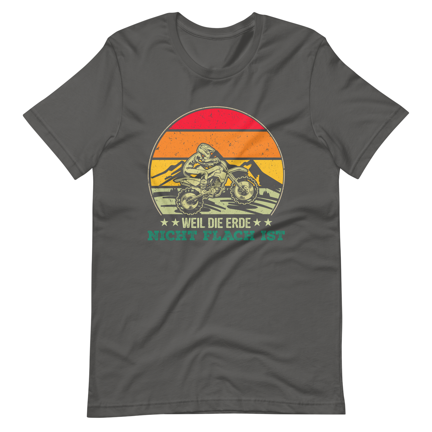 Die Erde ist nicht flach! Motocross T-Shirt
