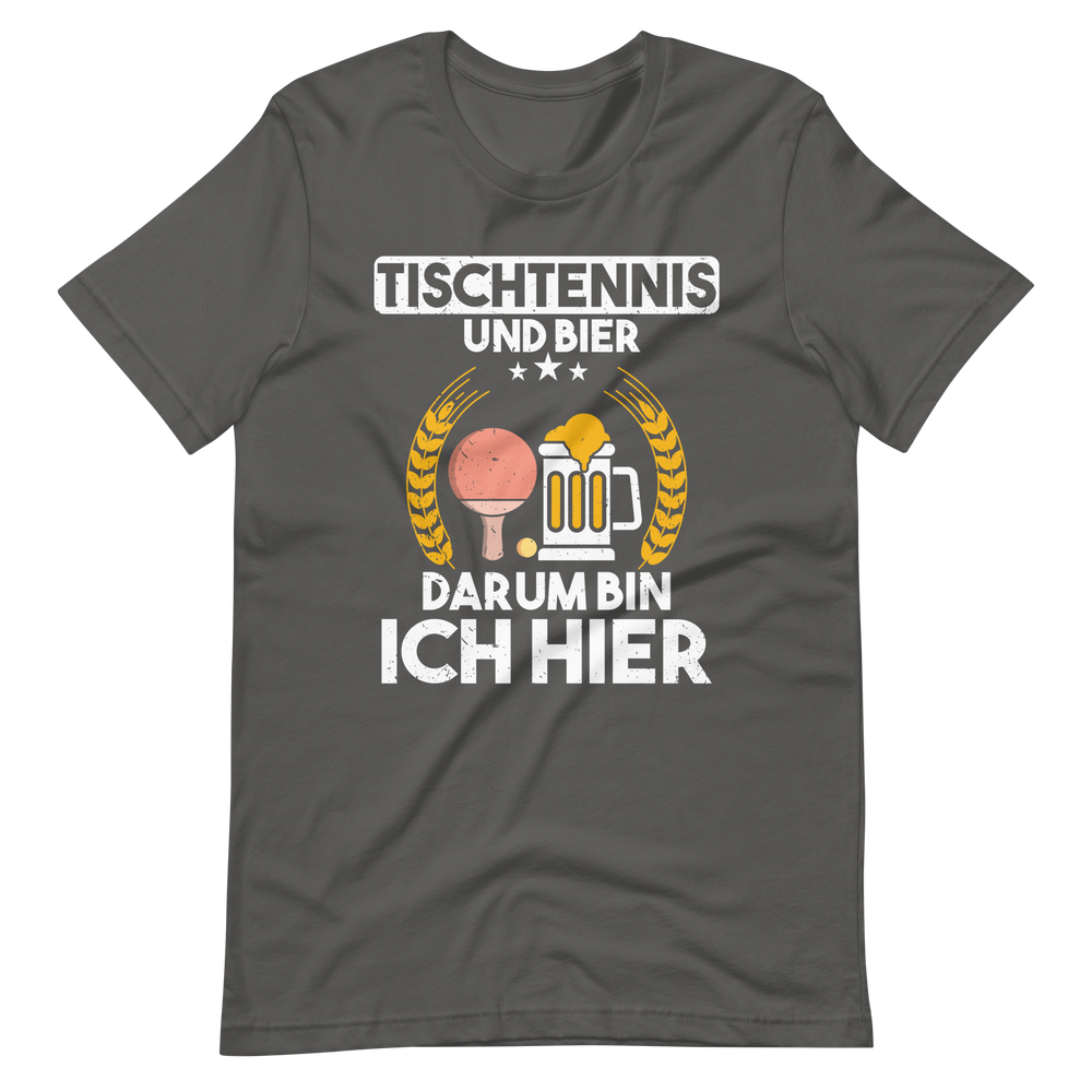 Tischtennis und Bier - Das perfekte Duo! Lustiges T-Shirt für Tischtennisfans