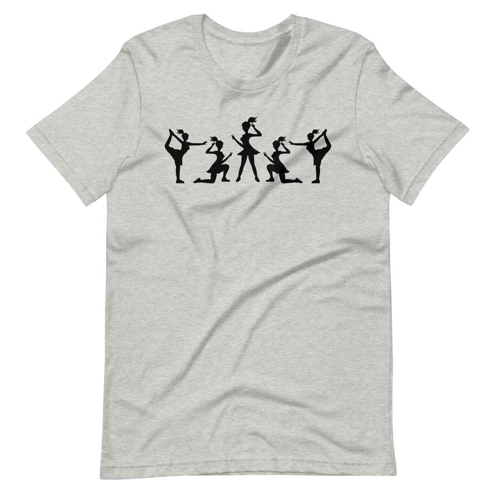 Cheerleading T-Shirt mit Multi-Logo-Design