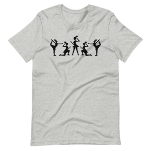 Cheerleading T-Shirt mit Multi-Logo-Design