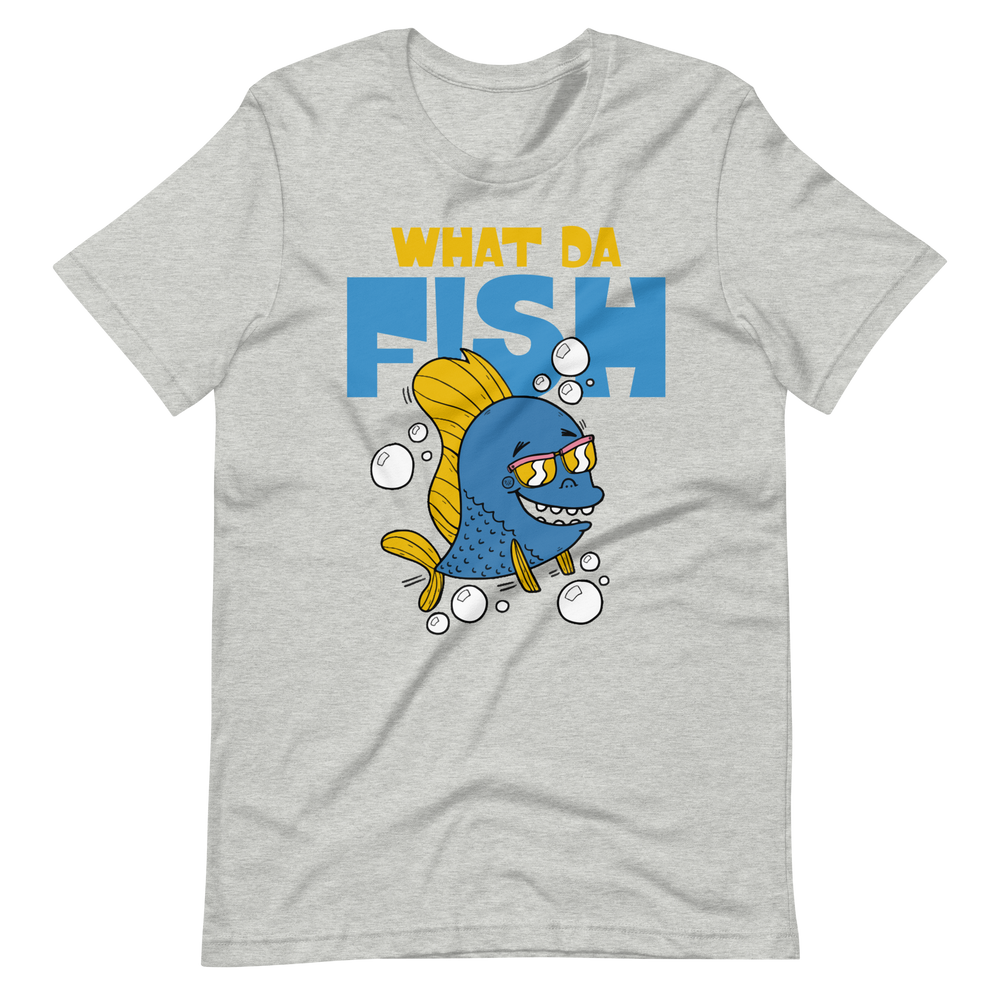 Kaufe jetzt mein lustiges T-Shirt "Lustiger Angler, was der Fisch"