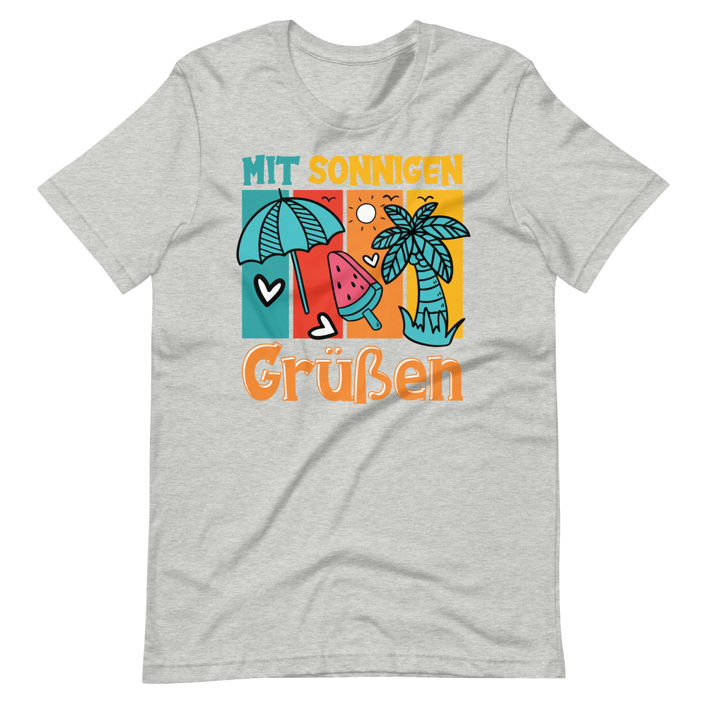 Sommer-T-Shirt "Sonnige Grüße!" | Positiver Style