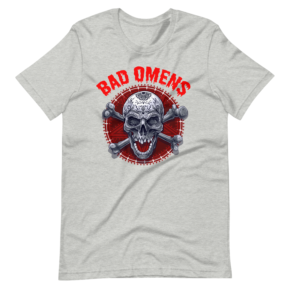 Coole T-Shirt Bad Omens! Totenkopf Style! | Unheilvoller Look