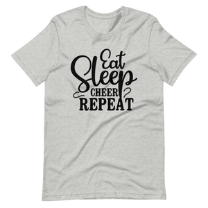 Eat, Sleep, Cheer, Repeat – Inspirierendes Cheerleader Shirt