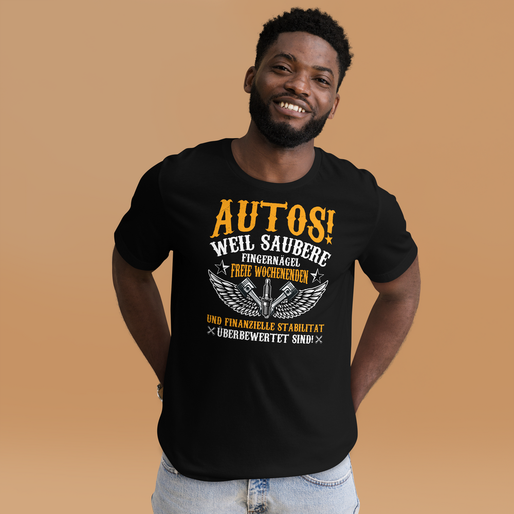 Lustiges T-Shirt für Autoliebhaber - Saubere Fingernägel und Autos T-Shirt