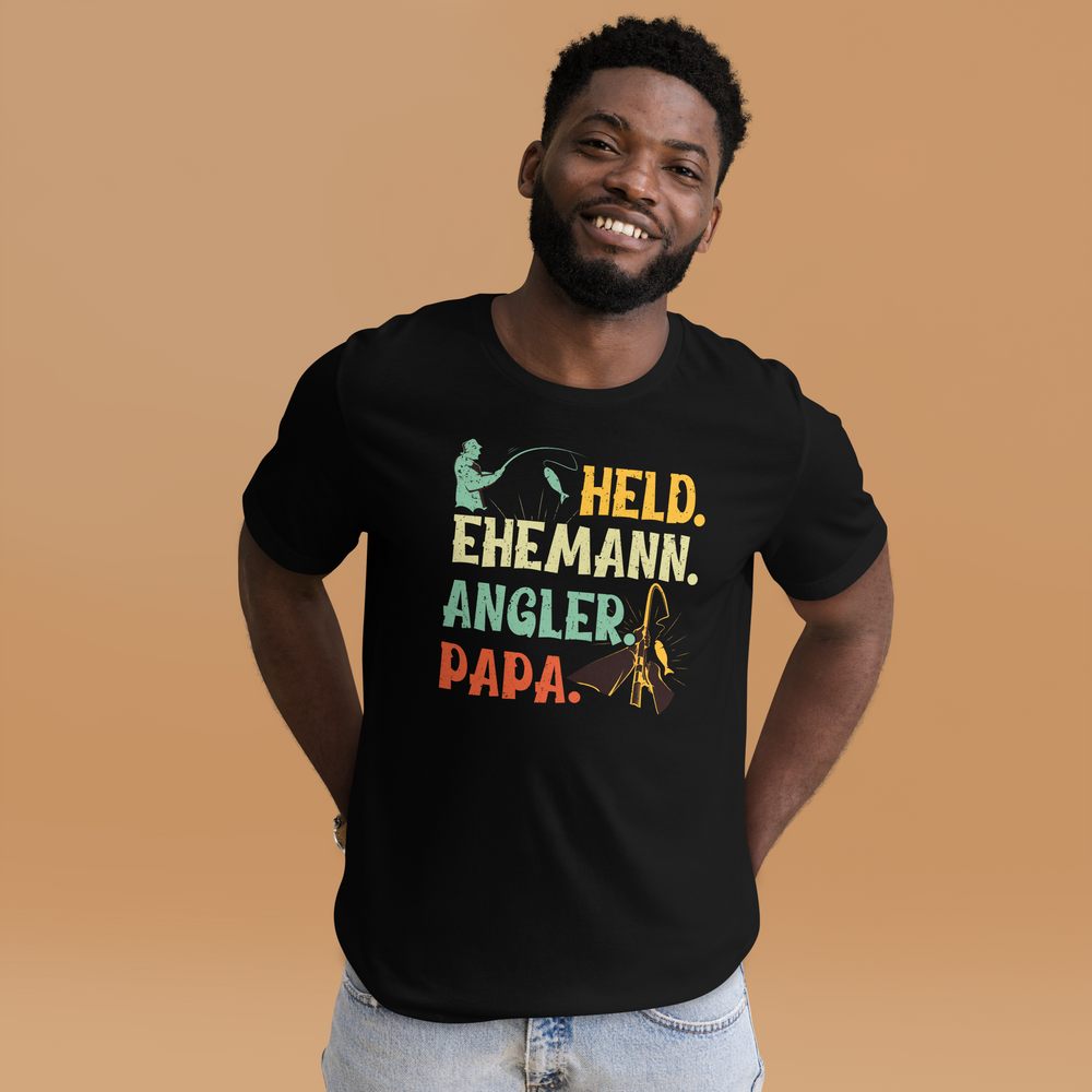 Held, Ehemann, Angler, PAPA! - Witziges Vatertag T-Shirt