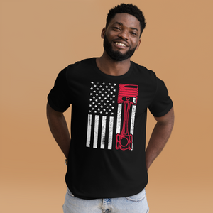 American Flag Muscle Car T-Shirt für Herren und Damen