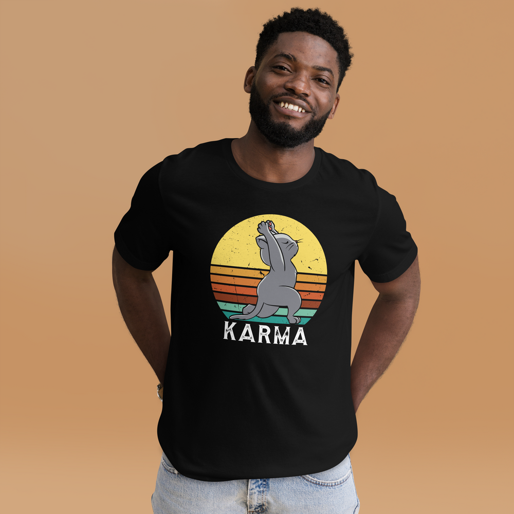 Karma CAT! T-Shirt | Lustiges Katzenmotiv