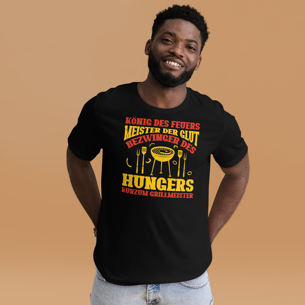 König des Feuers! Lustiger Grillmeister T-Shirt