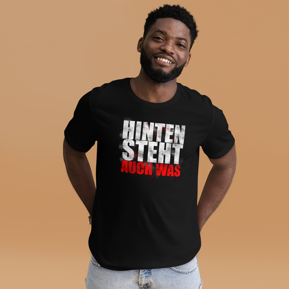 Lustiges T-Shirt "Hinten auch was!" | Witziger Slogan