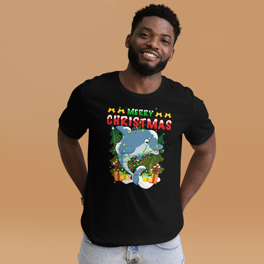 Merry Christmas Dolphin - Weihnachten Delfin T-Shirt