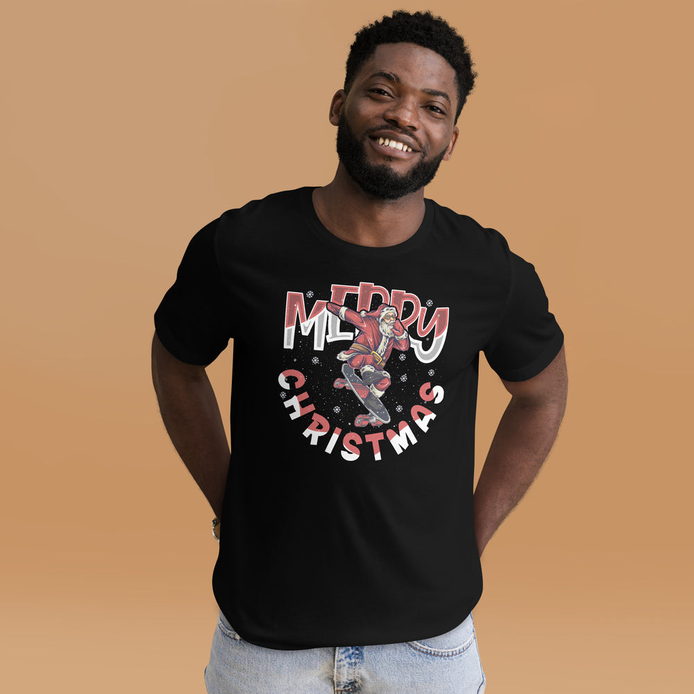 Merry Christmas Skater - Weihnachten Skateboard T-Shirt