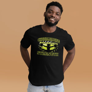 Cheerleading: Wo Geist auf Stärke trifft! Lustiges Design T-Shirt