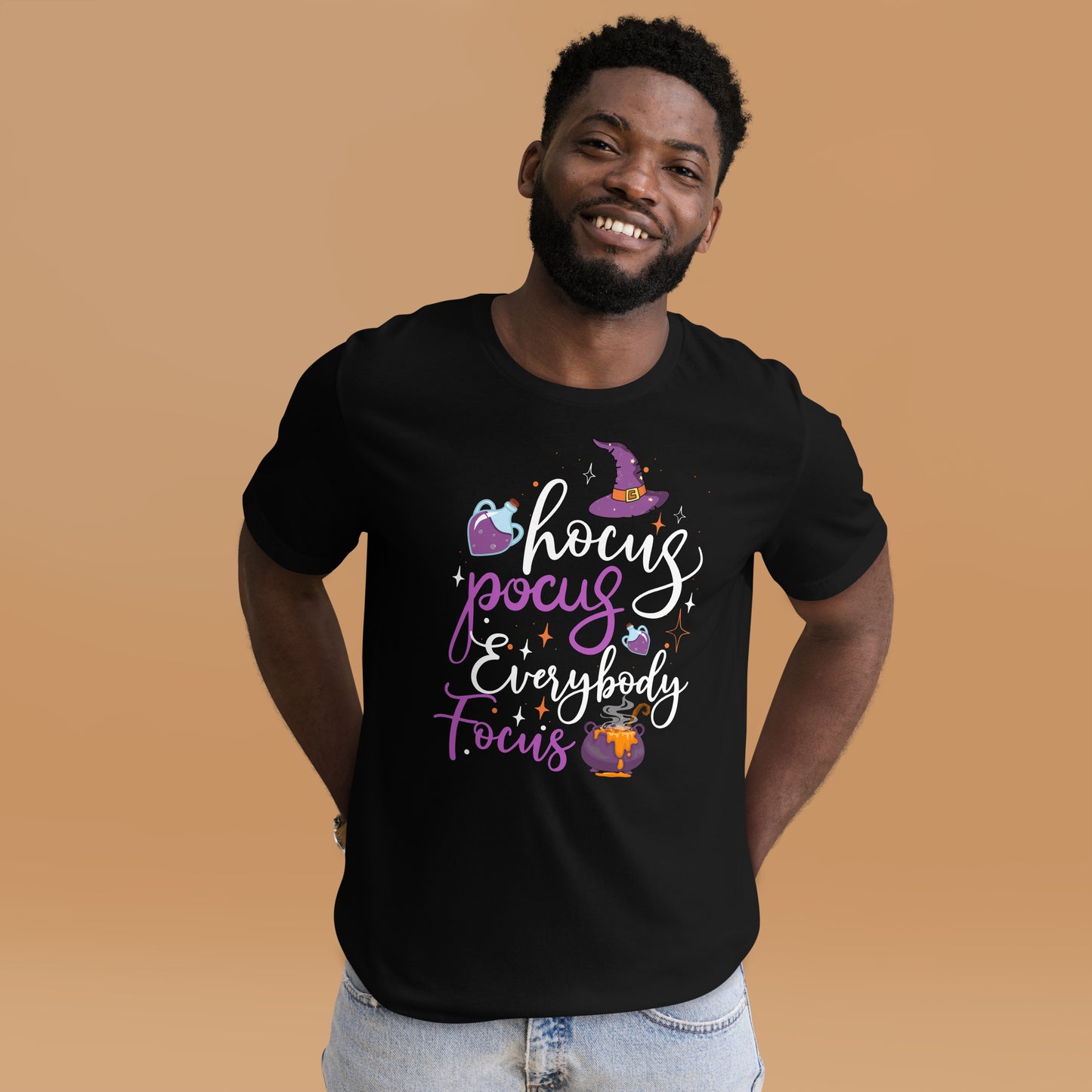 Halloween T-Shirt: Hocus Pocus, Everybody Focus - Spaßiger Gruselzauber