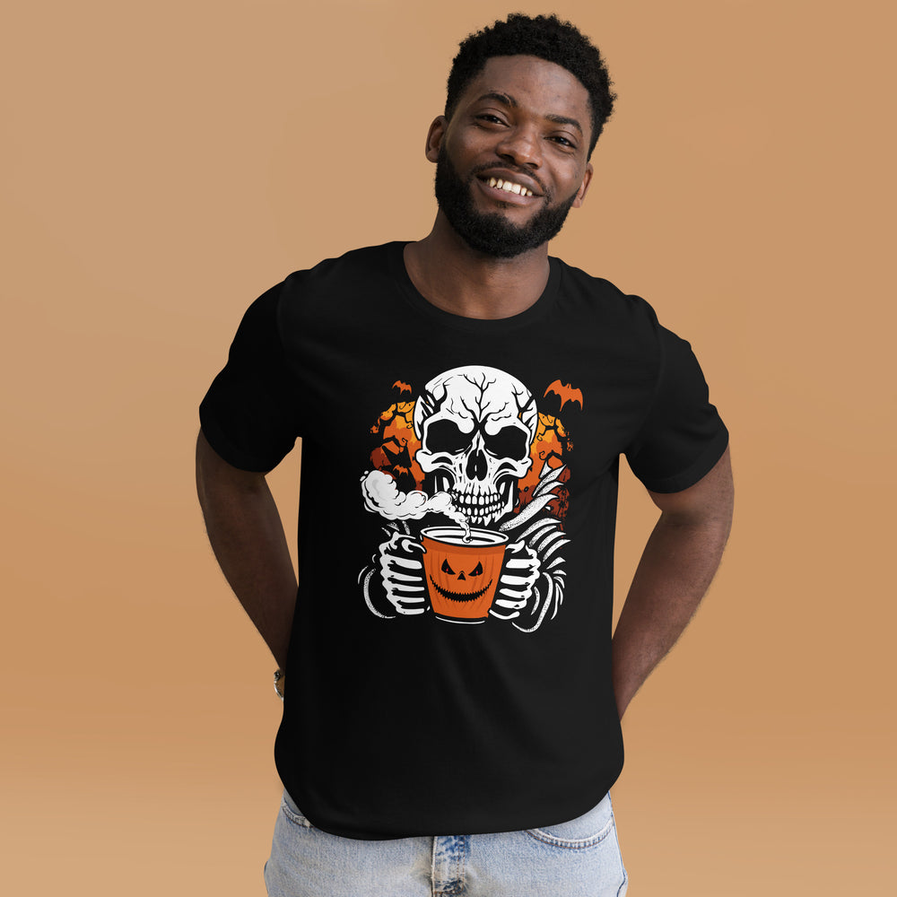 Skull Coffee - Kaffee Zeit. Gruseliges T-Shirt für Kaffeeliebhaber