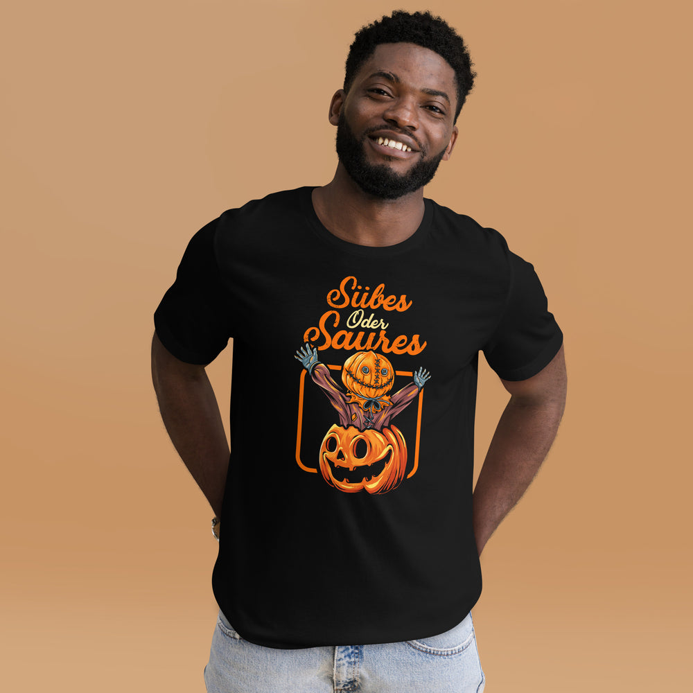 Halloween T-Shirt: Suesses ODER Saures - Süßer Gruselspaß