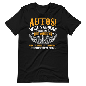Lustiges T-Shirt für Autoliebhaber - Saubere Fingernägel und Autos T-Shirt