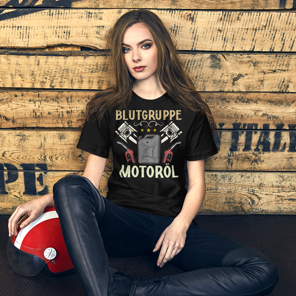 Blutgruppe Motoröl T-Shirt - Lustiges Geschenk für Auto-Enthusiasten