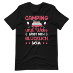 Camping und Wein T-Shirt | Lustiger Camping-Spruch