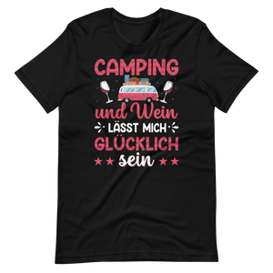 Camping und Wein T-Shirt | Lustiger Camping-Spruch