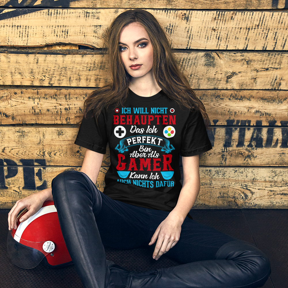 Ich bin als Gamer PERFEKT! - Lustiges T-Shirt für Videospiel-Liebhaber