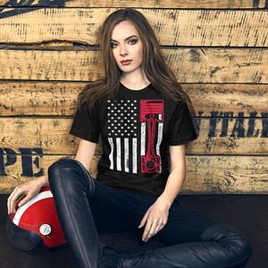 American Flag Muscle Car T-Shirt für Herren und Damen