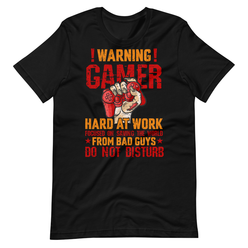 Gamer Hard at Work Shirt! Gaming T-Shirt Fun Gamer Gamelover Funny Working