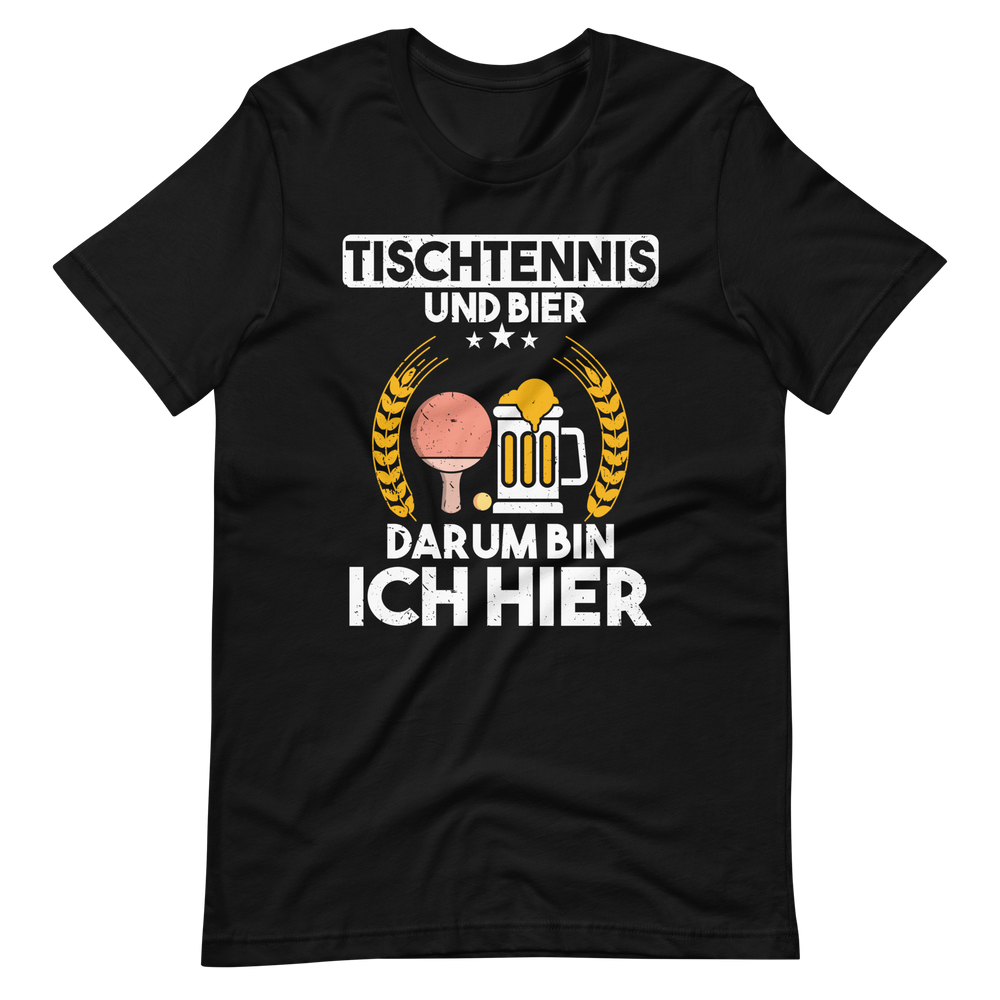 Tischtennis und Bier - Das perfekte Duo! Lustiges T-Shirt für Tischtennisfans