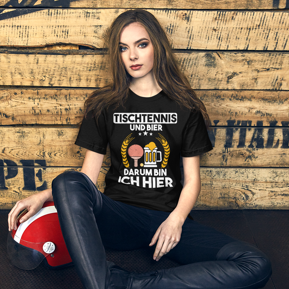 Tischtennis und Bier - Das perfekte Duo! Lustiges T-Shirt für Tischtennisfans